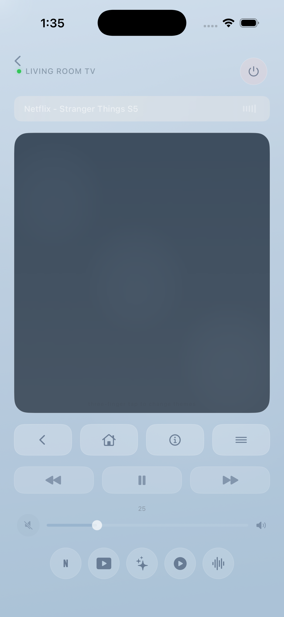 RemoteOne Liquid Glass theme
